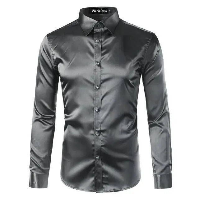 Beefheart Satin Silk Shirt For Men - Silk Shirt - LeStyleParfait