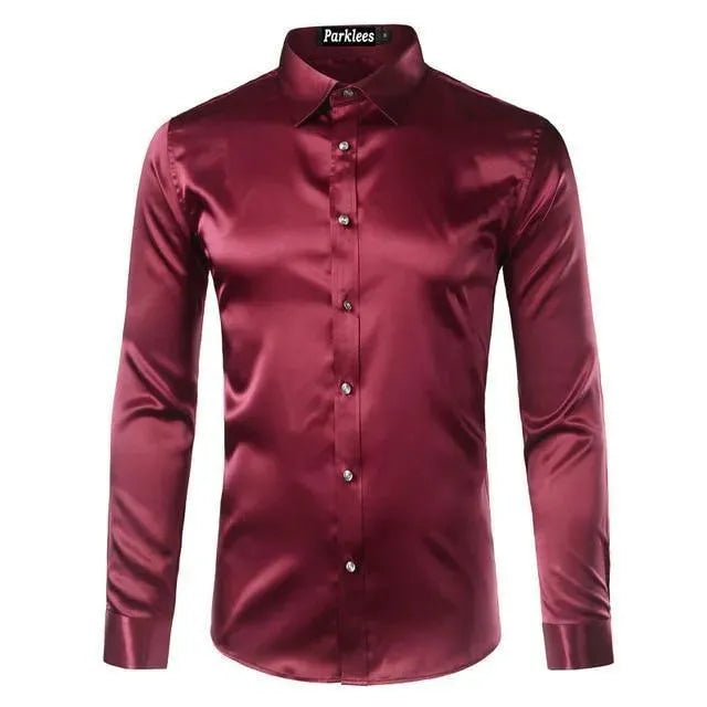 Beefheart Satin Silk Shirt For Men - Silk Shirt - LeStyleParfait