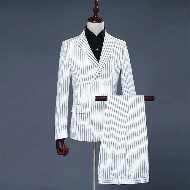Birdman Two-Piece Striped Suit - Striped Suit - LeStyleParfait