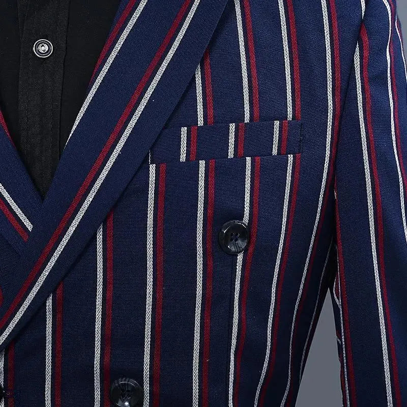 Birdman Two-Piece Striped Suit - Striped Suit - LeStyleParfait