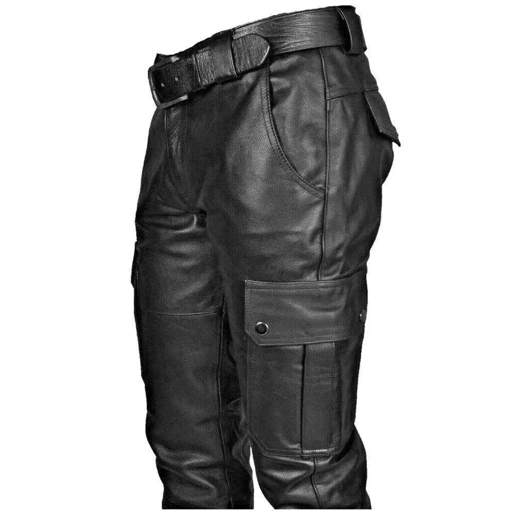 Black Leather Pants For Men - Men's Pants - LeStyleParfait