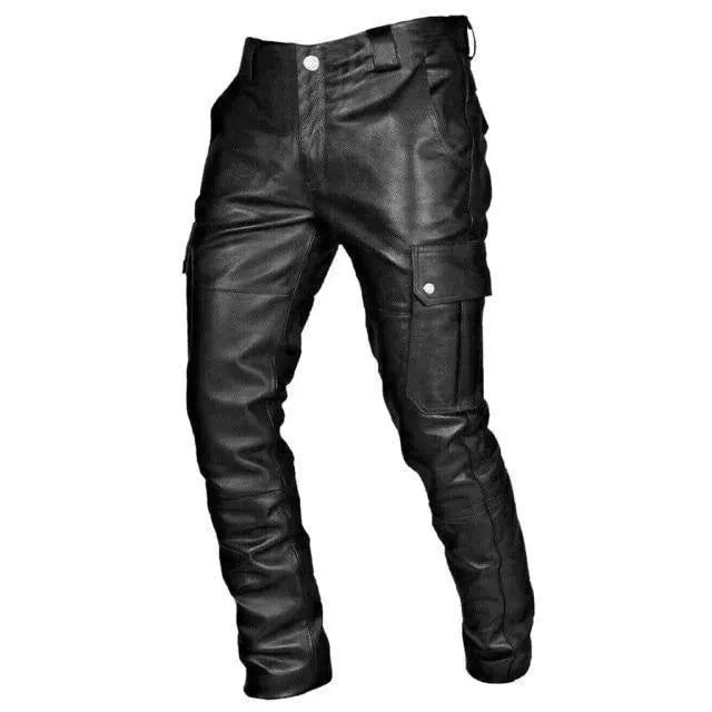 Black Leather Pants For Men - Men's Pants - LeStyleParfait