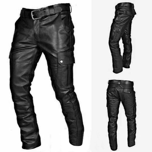 Black Leather Pants For Men - Men's Pants - LeStyleParfait