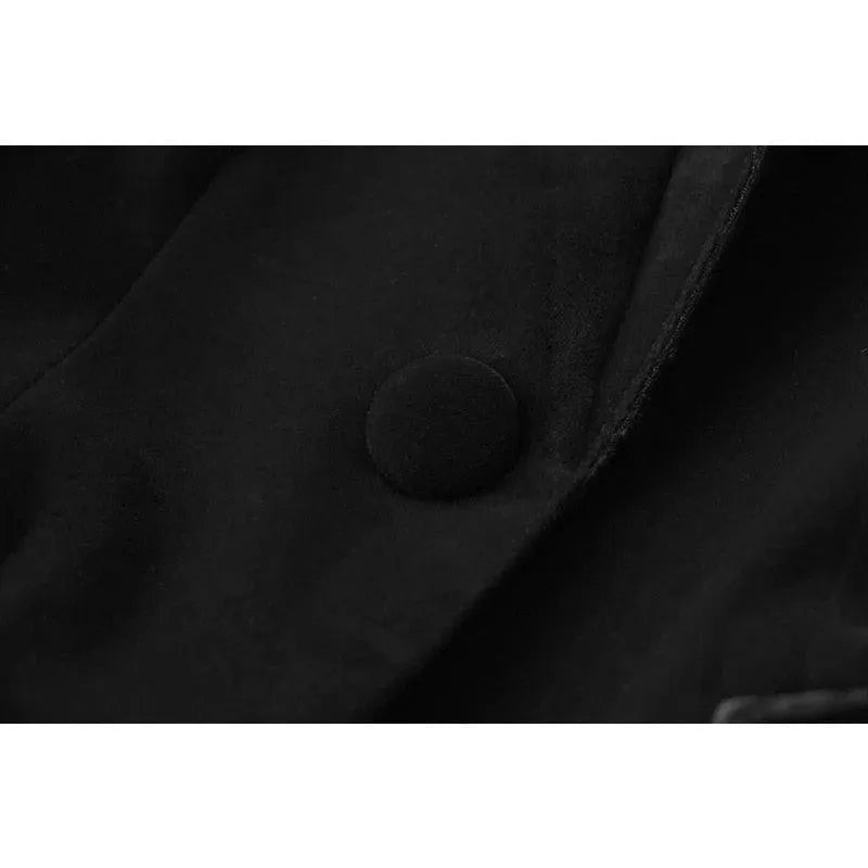 Black Velvet Pantsuit - Pantsuit - LeStyleParfait