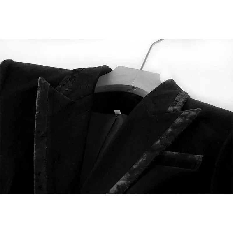 Black Velvet Pantsuit - Pantsuit - LeStyleParfait