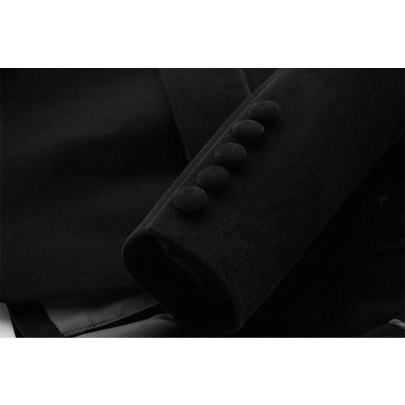 Black Velvet Pantsuit - Women Pant Suit - LeStyleParfait