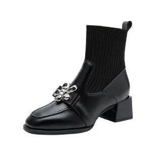 Black Women Sock Boots - Sock Boots - LeStyleParfait