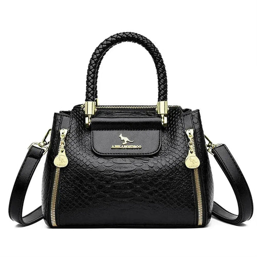 Black Women Soft Leather Handbag - Handbag - LeStyleParfait