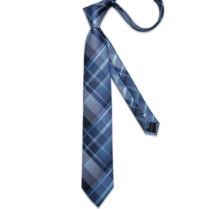 Blue Checked Necktie Set - Necktie - LeStyleParfait