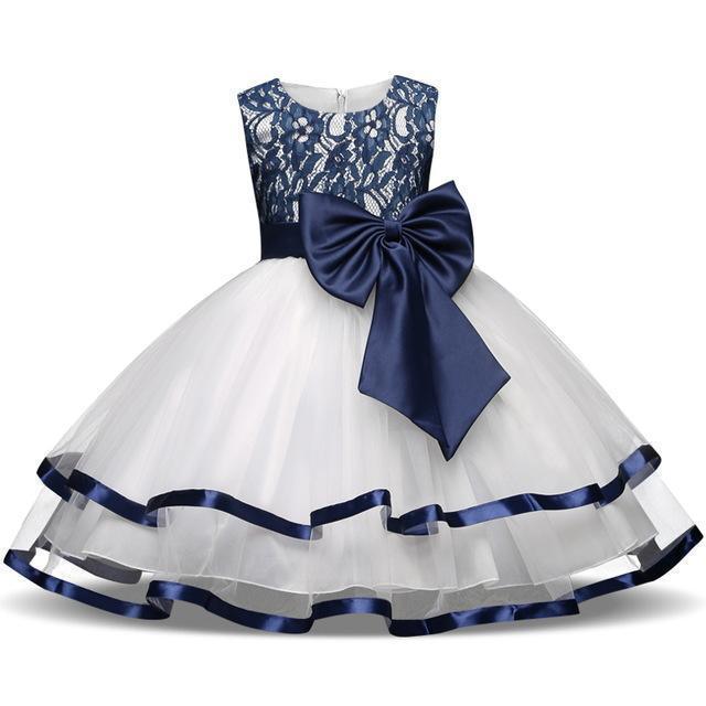 Blue Lace Girl's Dress - Girls Dresses - LeStyleParfait