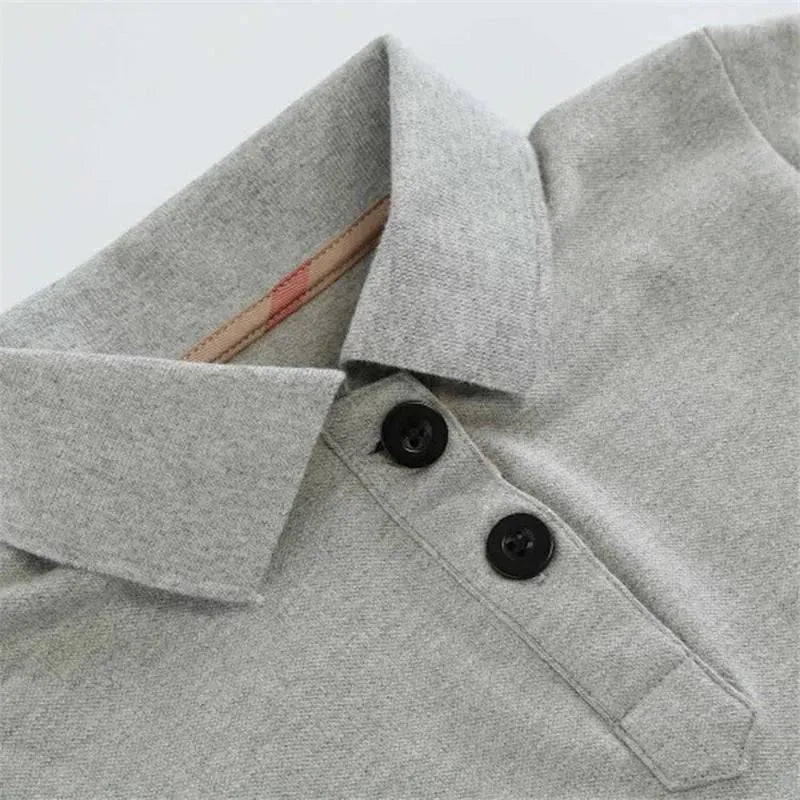 Boys Striped Cotton Polo Shirt-Men Shirts-LeStyleParfait