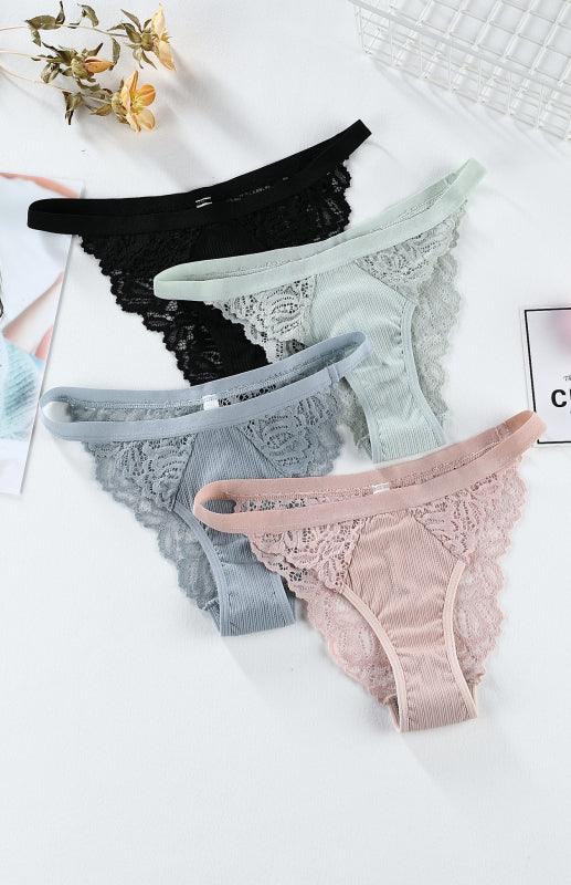 Breathable Women Lace Underwear Briefs - Panties - LeStyleParfait