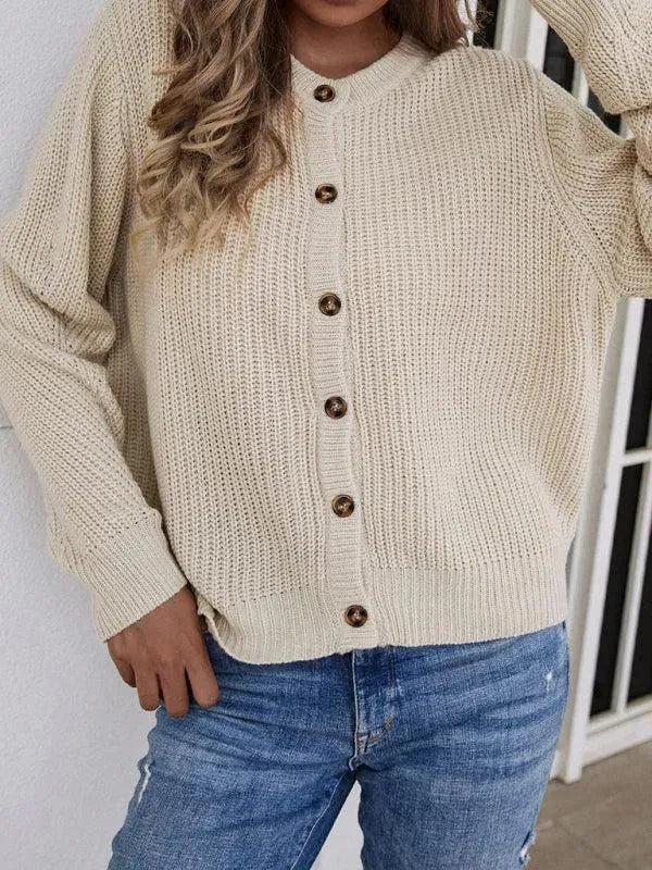 Buttoned Knit Women Cardigan Sweater - Cardigan Sweater - LeStyleParfait
