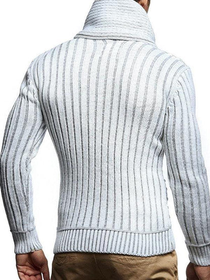 Buttoned Loose Men Turtleneck Sweater - Pullover Sweater - LeStyleParfait