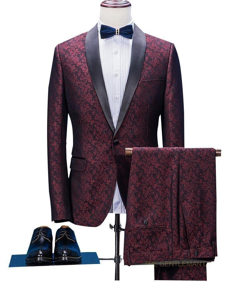 Capable Man Tuxedo Jacquard Suit - Tuxedo Suit - LeStyleParfait