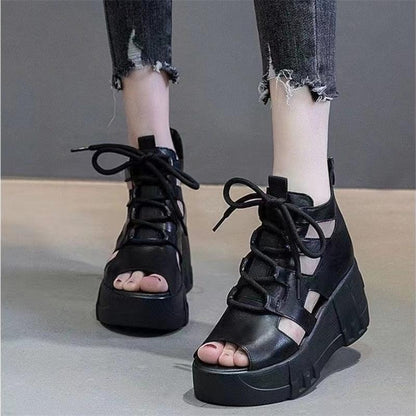 Casual Ankle Wedge Sandal Shoes - Wedge Shoes - LeStyleParfait