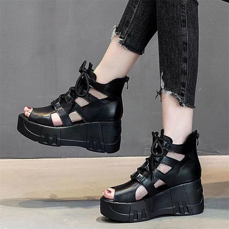 Casual Ankle Wedge Sandal Shoes - Wedge Shoes - LeStyleParfait