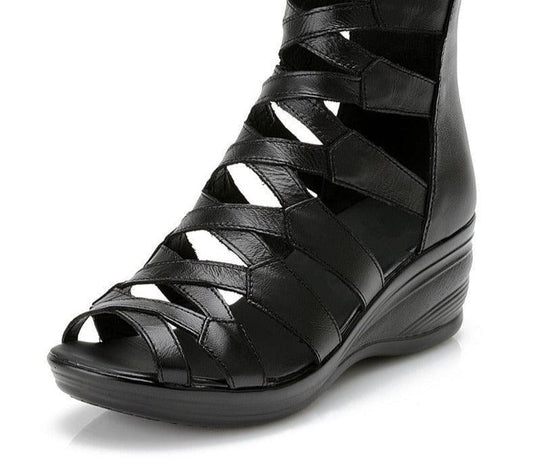 Casual Cross Wedge Sandals - Wedge Shoes - LeStyleParfait