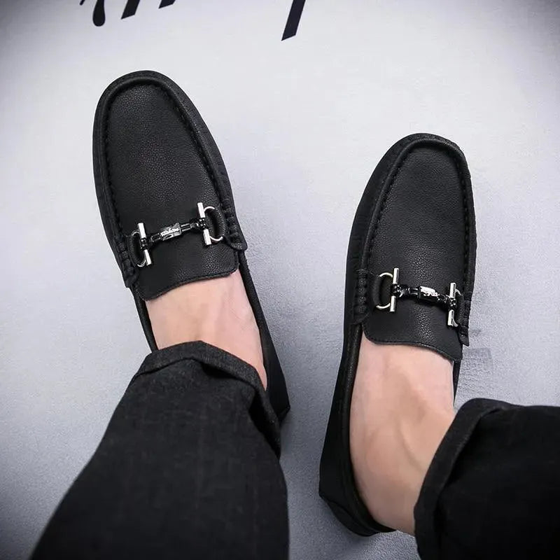 Casual Leather Driving Shoes For Men - Loafer Shoes - LeStyleParfait