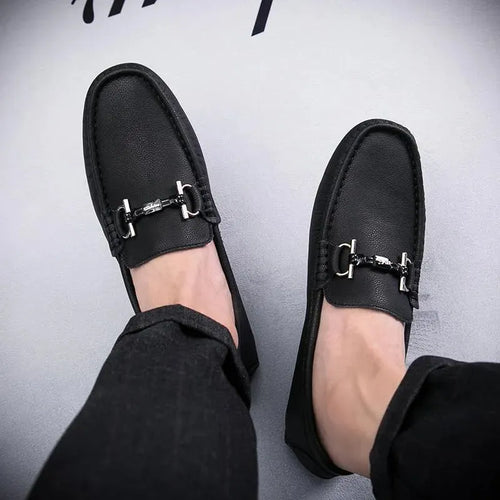 Casual Leather Driving Shoes For Men - Loafer Shoes - LeStyleParfait