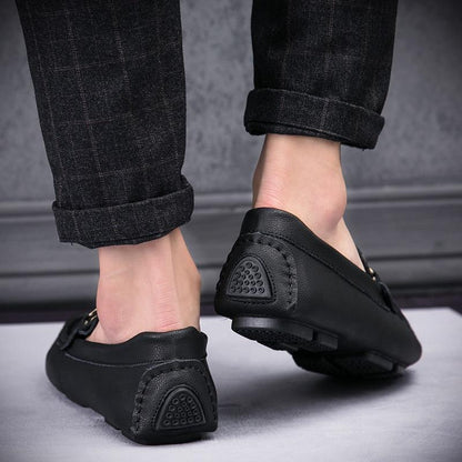 Casual Leather Driving Shoes For Men - Loafer Shoes - LeStyleParfait