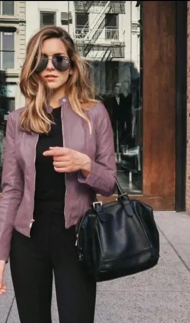 Casual Leather Jackets For Women - Leather Jacket - LeStyleParfait