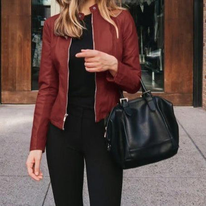 Casual Leather Jackets For Women - Leather Jacket - LeStyleParfait