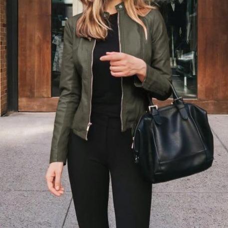 Casual Leather Jackets For Women - Leather Jacket - LeStyleParfait