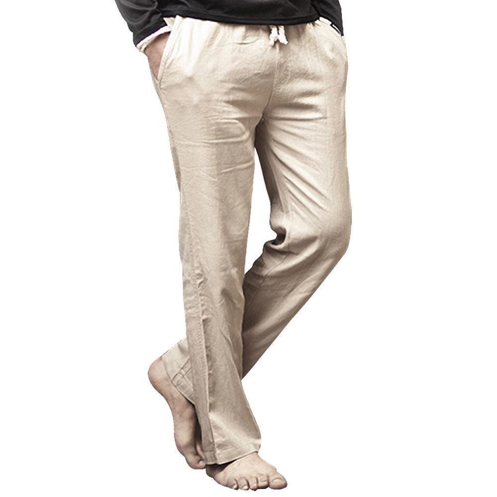Casual Loose Linen Trousers For Men - Linen Pants - LeStyleParfait