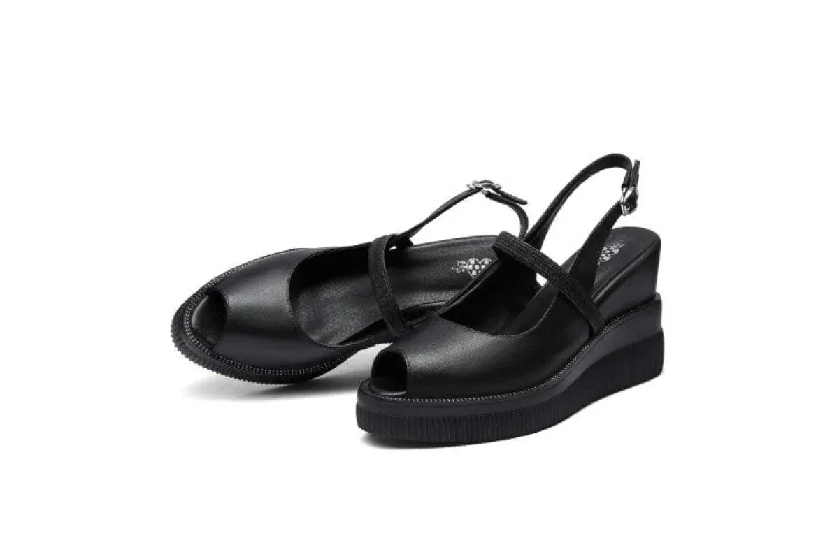 Casual Open Wedge Sandals - Wedge Shoes - LeStyleParfait