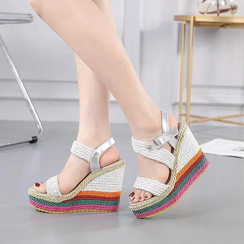 Casual Peep Toe Wedge Shoes - Wedge Shoes - LeStyleParfait