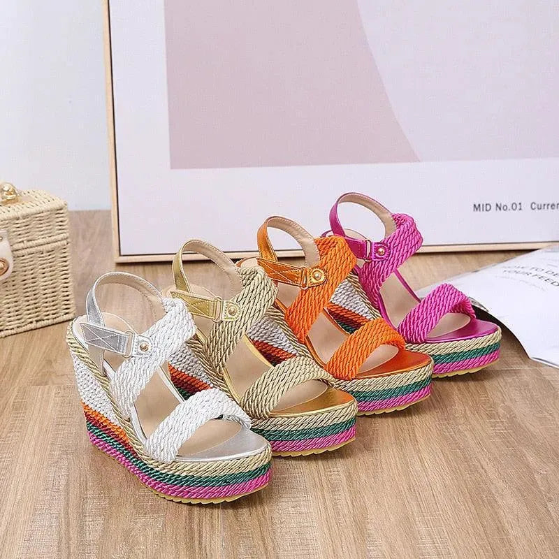 Casual Peep Toe Wedge Shoes - Wedge Shoes - LeStyleParfait