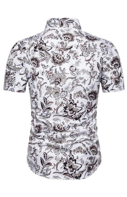 Casual Short Sleeve Printed Men Shirt - Short Sleeve Shirt - LeStyleParfait