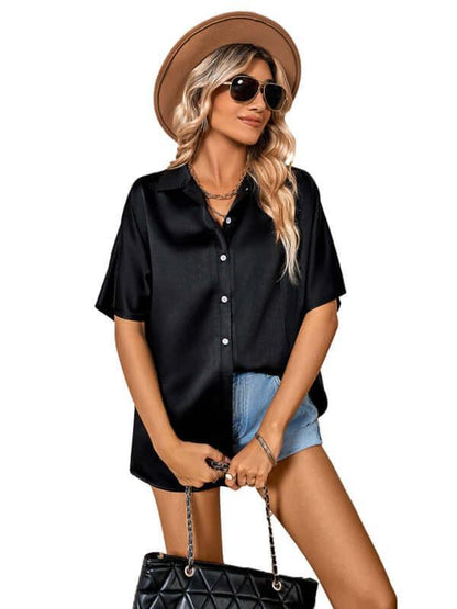 Casual Short Sleeved Women Shirt - Women's Shirt - LeStyleParfait
