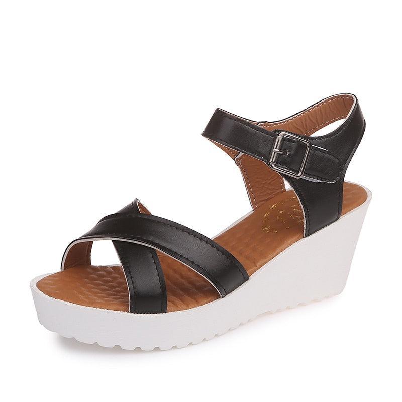 Casual Straps Wedge Sandals - Wedge Shoes - LeStyleParfait