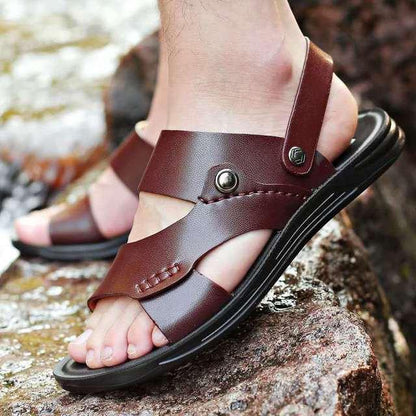 Casy Leather Sandal Shoes - Sandals - LeStyleParfait
