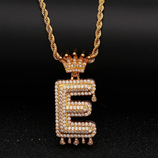 Chain Necklace - Letter "E" Pendant - Pendant Necklace - LeStyleParfait