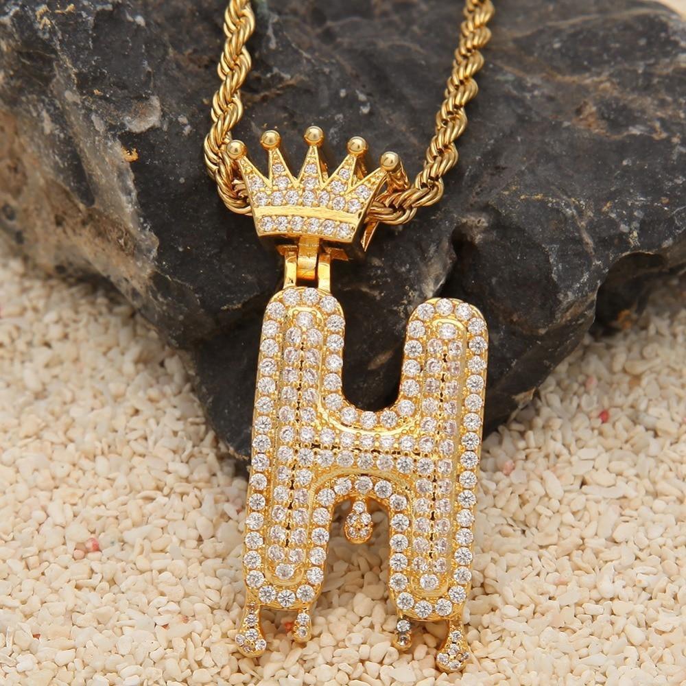 Chain Necklace - Letter "H" Pendant - Pendant Necklace - LeStyleParfait