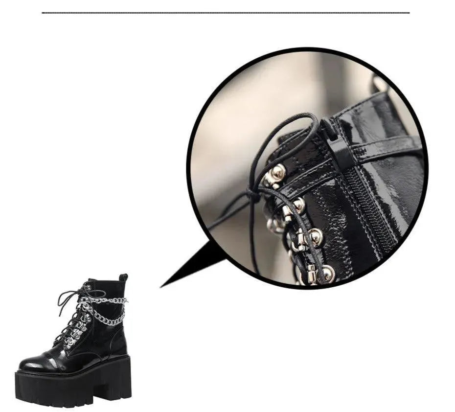 LeStyleParfait Shoes Women's Ankle Boots PU Leather Boots-Boots