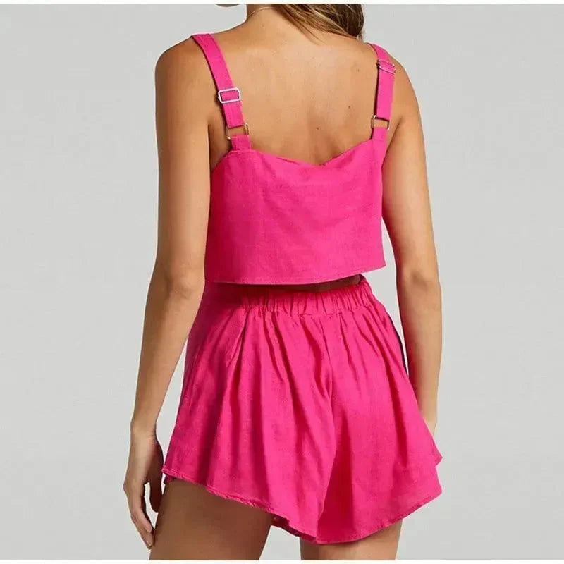 Chic Women Casual Two-Piece Shorts Set - Casual Shorts Set - LeStyleParfait