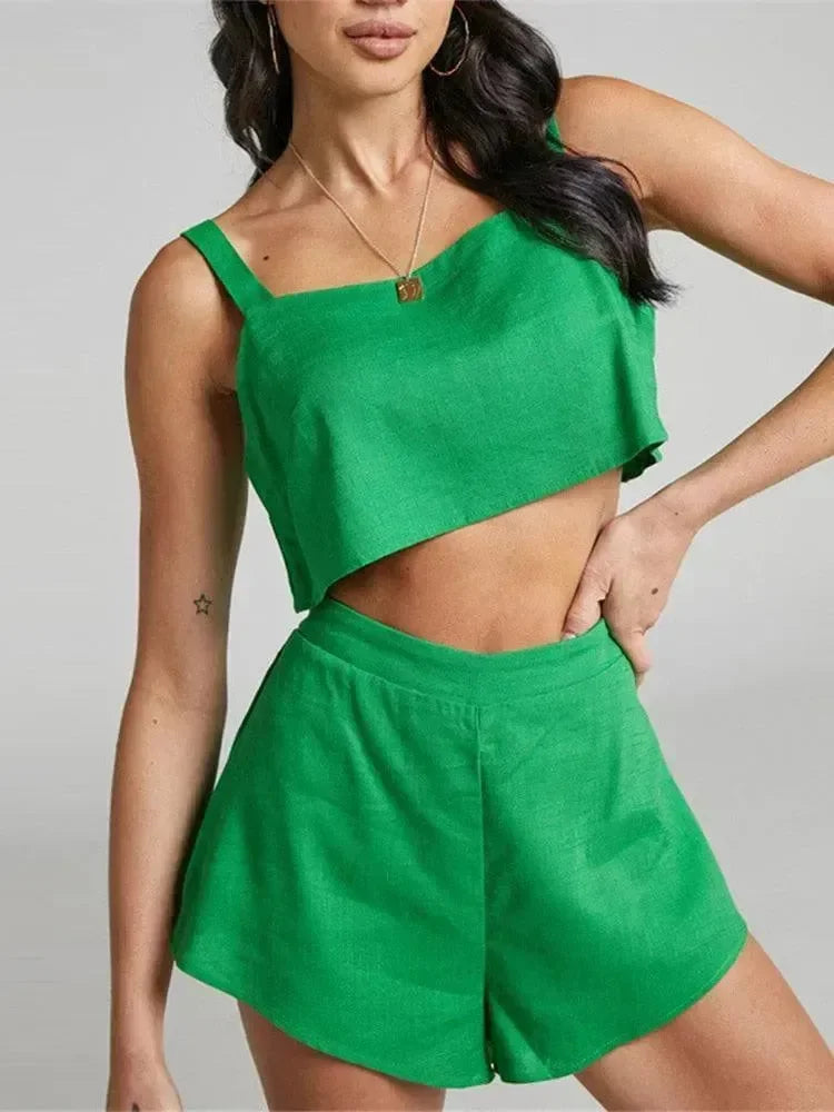 Chic Women Casual Two-Piece Shorts Set - Casual Shorts Set - LeStyleParfait