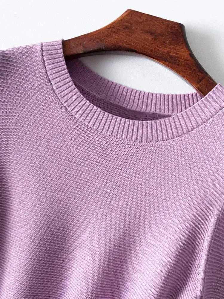 Chic Women Polka Dot Knit Two-Piece Skirt Set - Polka Dot Skirt Set - LeStyleParfait