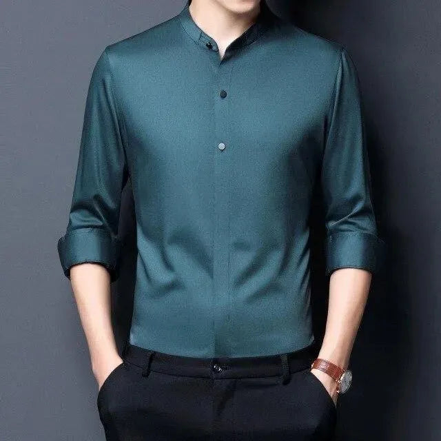 Clapton Satin Shirt For Men - Silk Shirt - LeStyleParfait