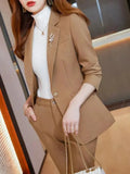 Formal 1-Button Women's Pantsuit - Pantsuit - LeStyleParfait