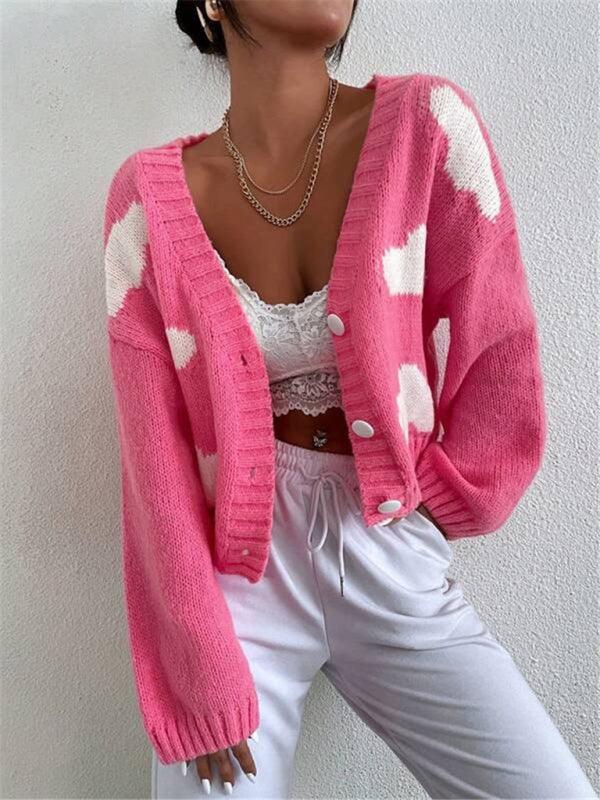 Cloud Crop Women Cardigan Sweater - Cardigan Sweater - LeStyleParfait