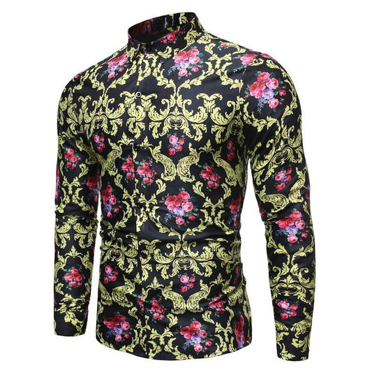 Clough FloralCasual Shirt For Men - Long Sleeve Shirt - LeStyleParfait
