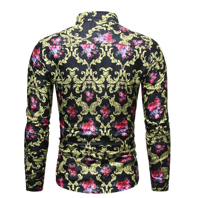 Clough FloralCasual Shirt For Men - Long Sleeve Shirt - LeStyleParfait
