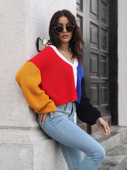Color Block Cardigan Cardigan Sweater - Cardigan Sweater - LeStyleParfait