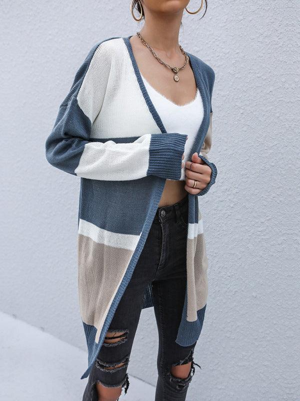 Color Block Women Cardigan Sweater - Cardigan Sweater - LeStyleParfait