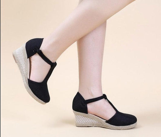 Comfortable Wedge Sandal Shoes - Wedge Shoes - LeStyleParfait